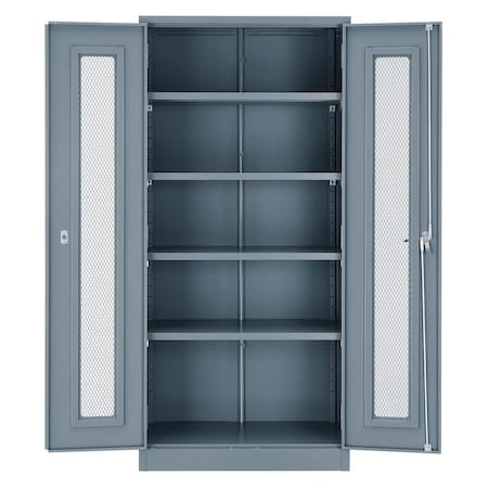 Global Industrial Storage Cabinet, 78 in H, 36 in W, Gray 270020GY